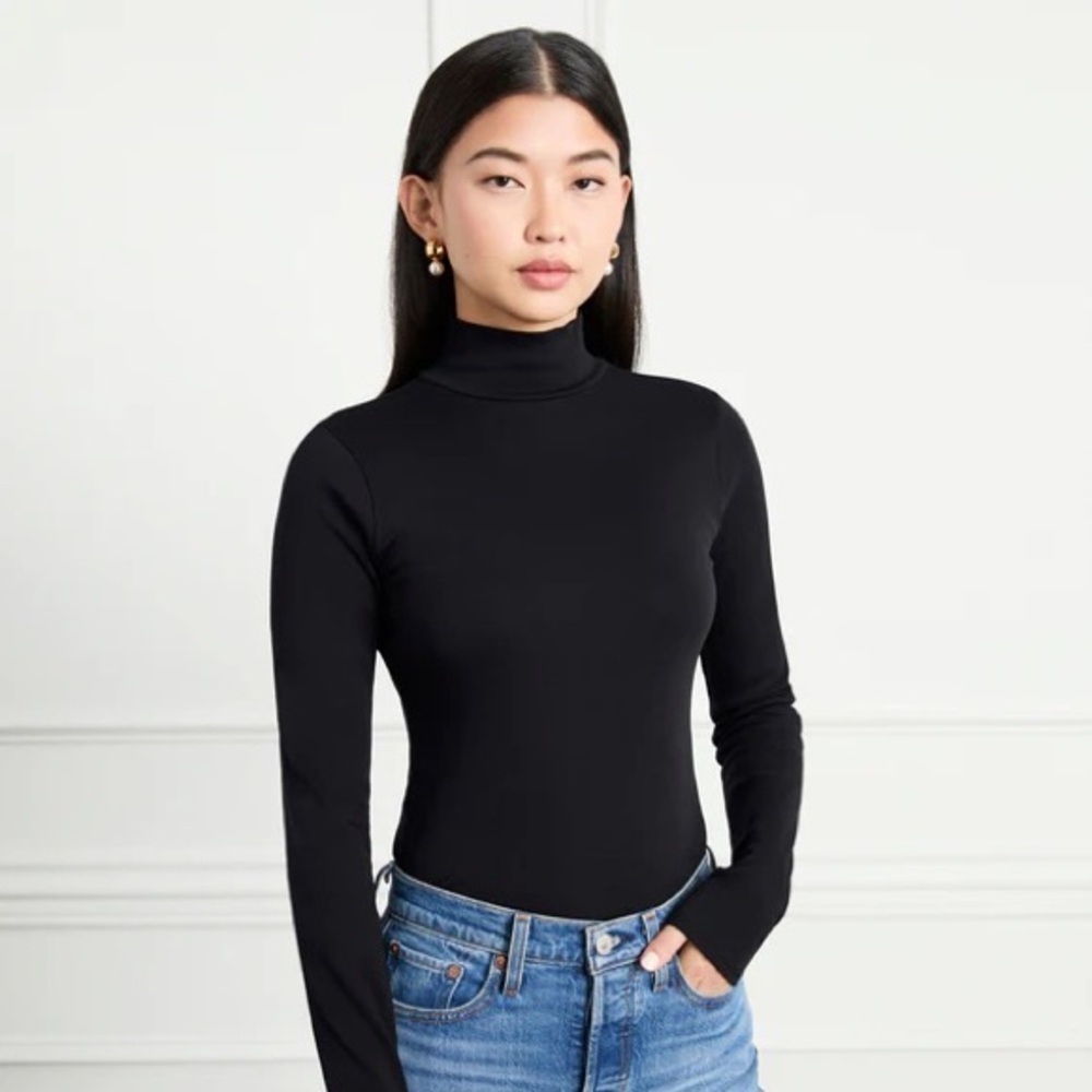 Hill House Home Black Turtleneck Luna Bodysuit Size Large NWT